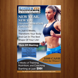 Flyer Design by theblueart for Kinetafit | Design #12763745