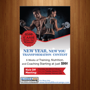 Flyer-Design von theblueart für Kinetafit | Design: #12764667