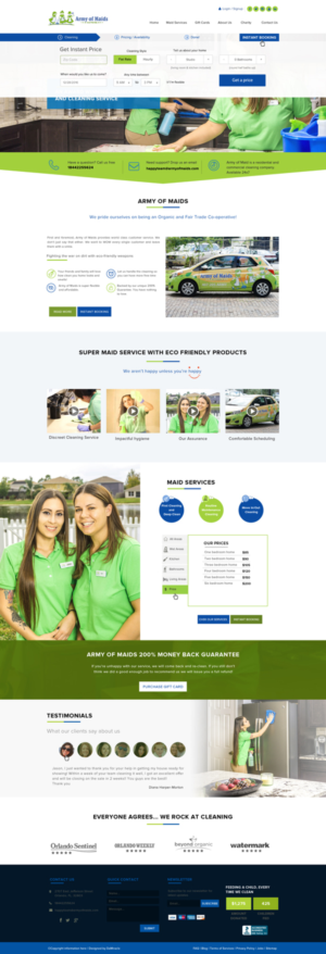 Expanding National Maid Service Needs Redesign! | Web Design by Da Miracle