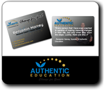 Business Card Design by JBT Marketing for Authentic Education | Design: #30333