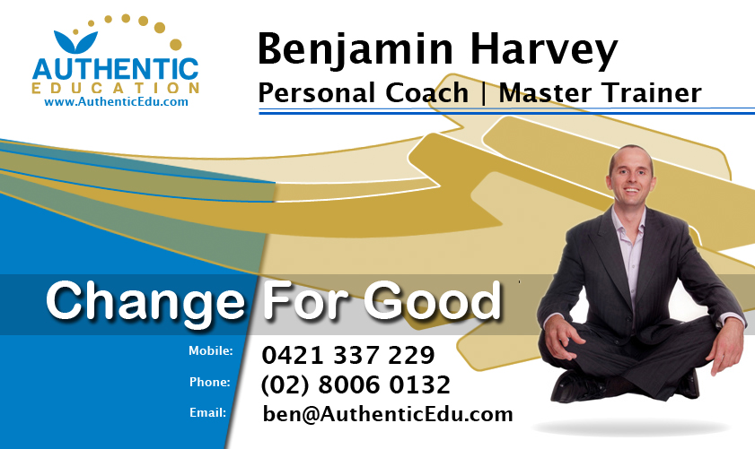 Business Card Design by John Pallasigue Web and Graphic Design for Authentic Education | Design #30682