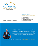 Business Card Design by KK'z for Authentic Education | Design: #30410