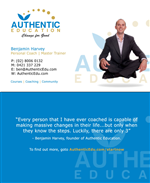 Business Card Design by KK'z for Authentic Education | Design: #30617