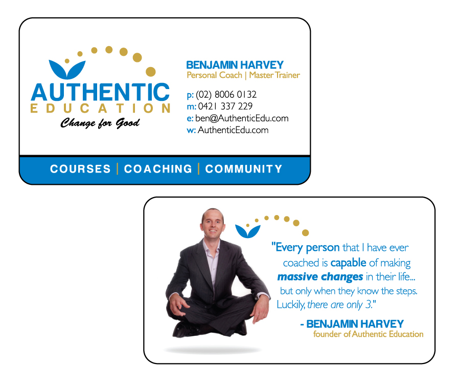 Diseño de Tarjeta de Presentación por Lilly Brennan para Authentic Education | Diseño #30348