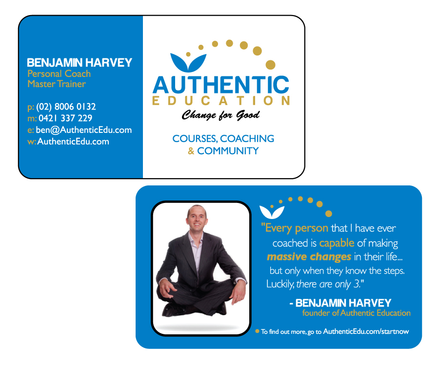 Business Card Design by Lilly Brennan for Authentic Education | Design #31215