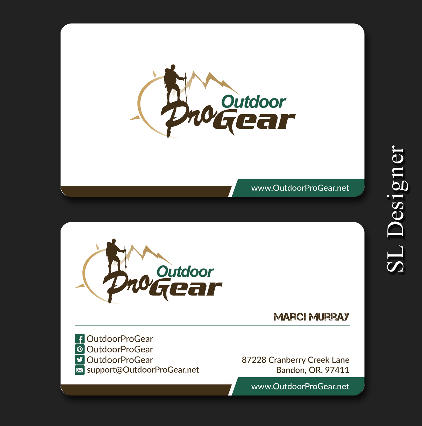 Diseño de Tarjeta de Presentación por SL Designer para Outdoor Pro Gear | Diseño #12755204