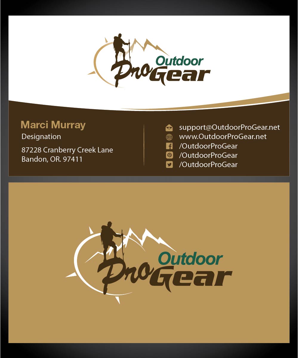 Business Card Design by Isnah Logo for Outdoor Pro Gear | Design #12757519