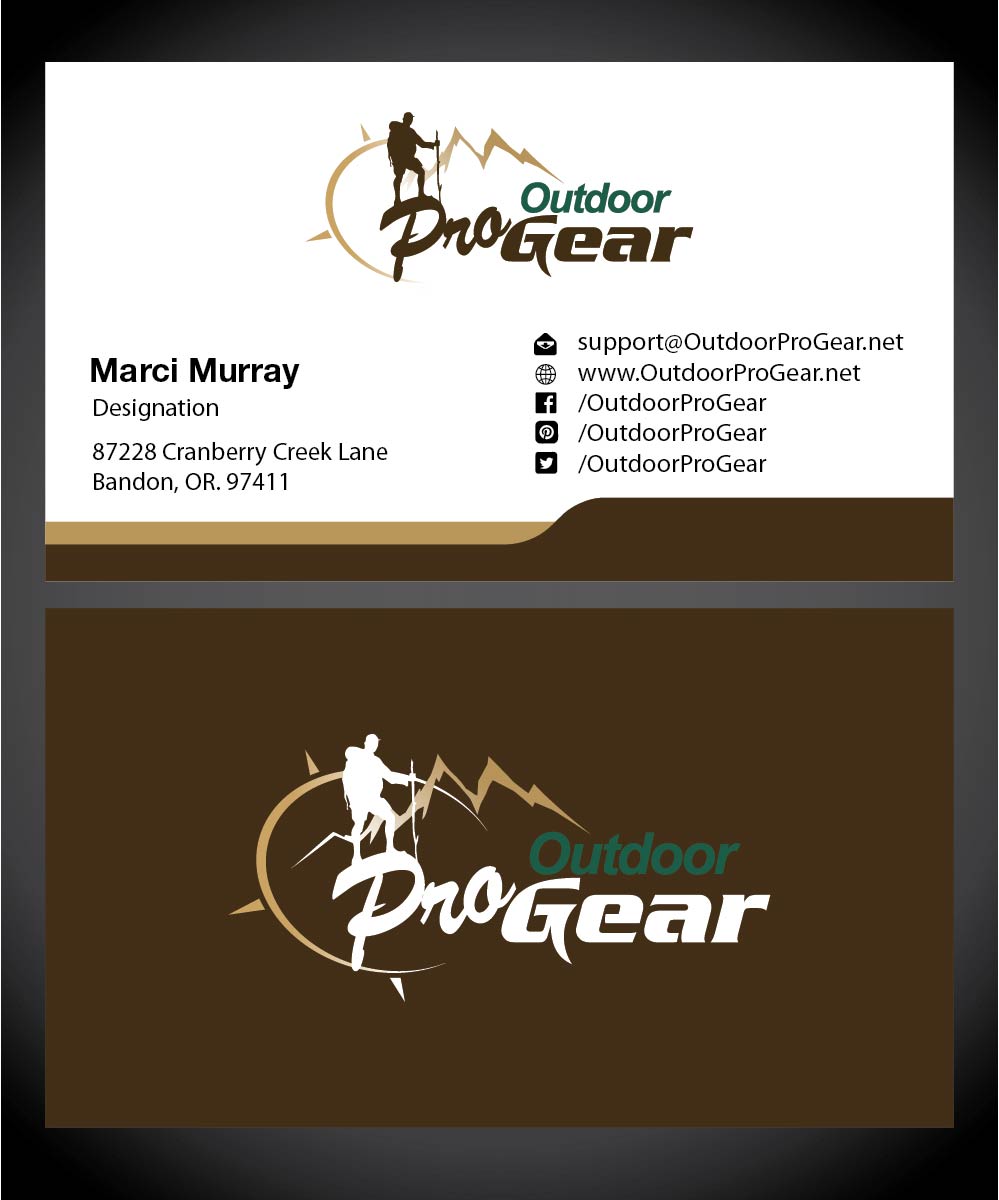 Diseño de Tarjeta de Presentación por Isnah Logo para Outdoor Pro Gear | Diseño #12757521