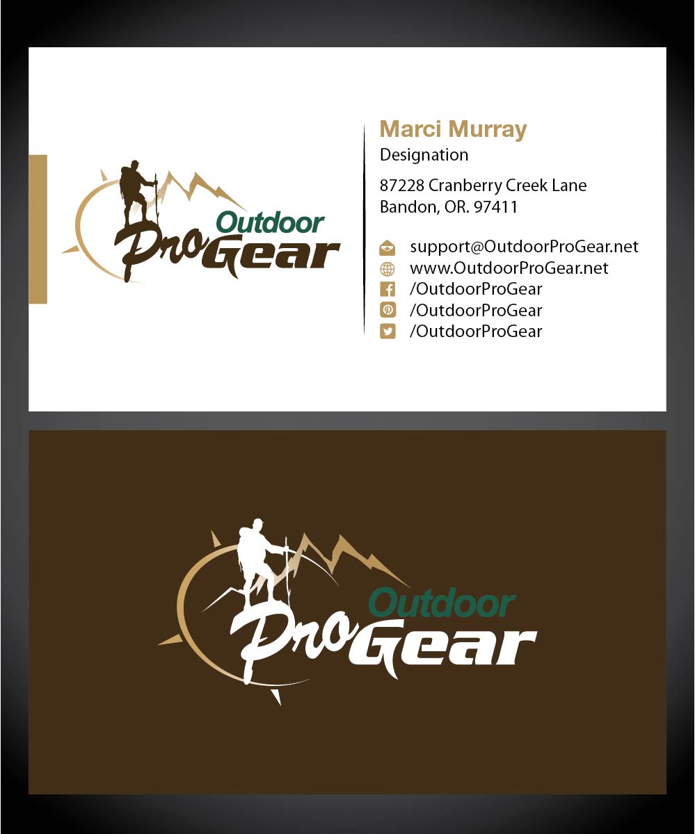 Diseño de Tarjeta de Presentación por Isnah Logo para Outdoor Pro Gear | Diseño #12757522