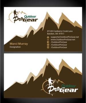 Diseño de Tarjeta de Presentación por Isnah Logo para Outdoor Pro Gear | Diseño: #12757523