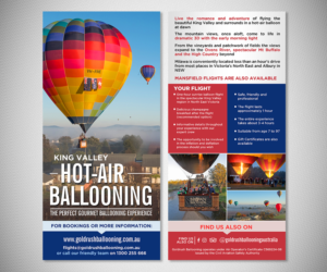 Diseño de Flyer por Designers Hub para Goldrush Ballooning | Diseño: #19641637