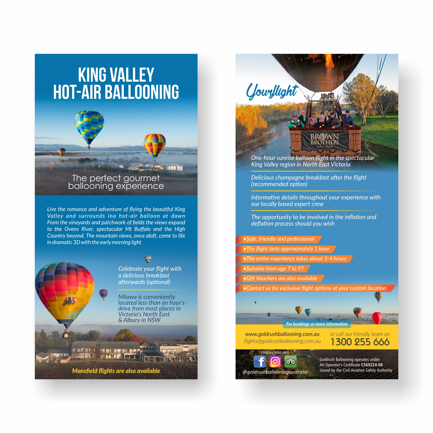 Design de Flyer par uk pour Goldrush Ballooning | Design #19628272