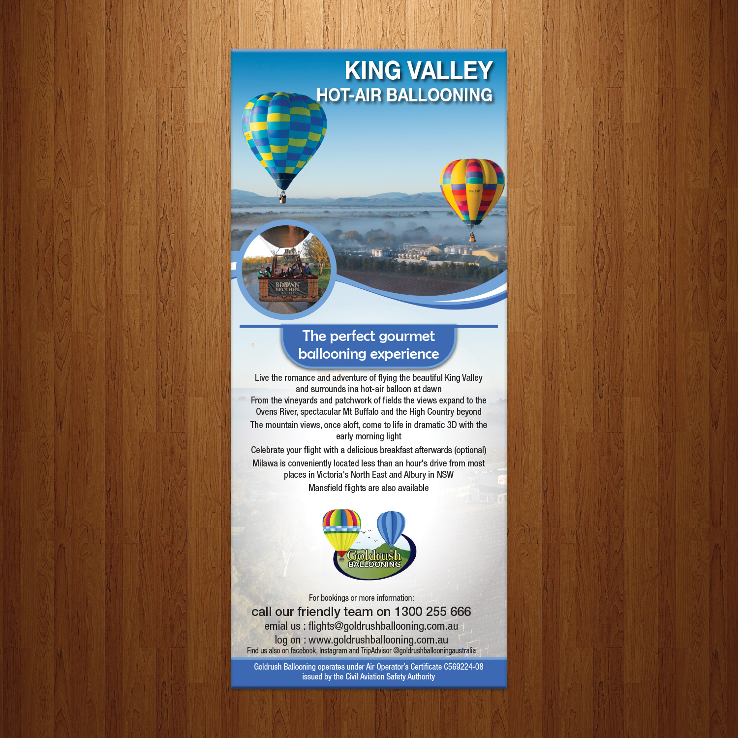 Diseño de Flyer por theblueart para Goldrush Ballooning | Diseño #19630891
