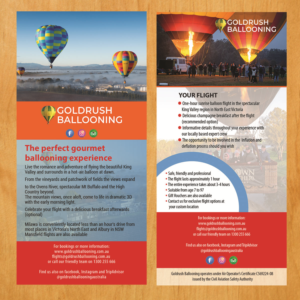 Flyer-Design von Venus L. Penaflor für Goldrush Ballooning | Design #19621090
