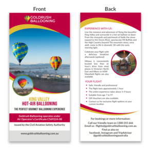 Diseño de Flyer por debdesign para Goldrush Ballooning | Diseño: #19619783
