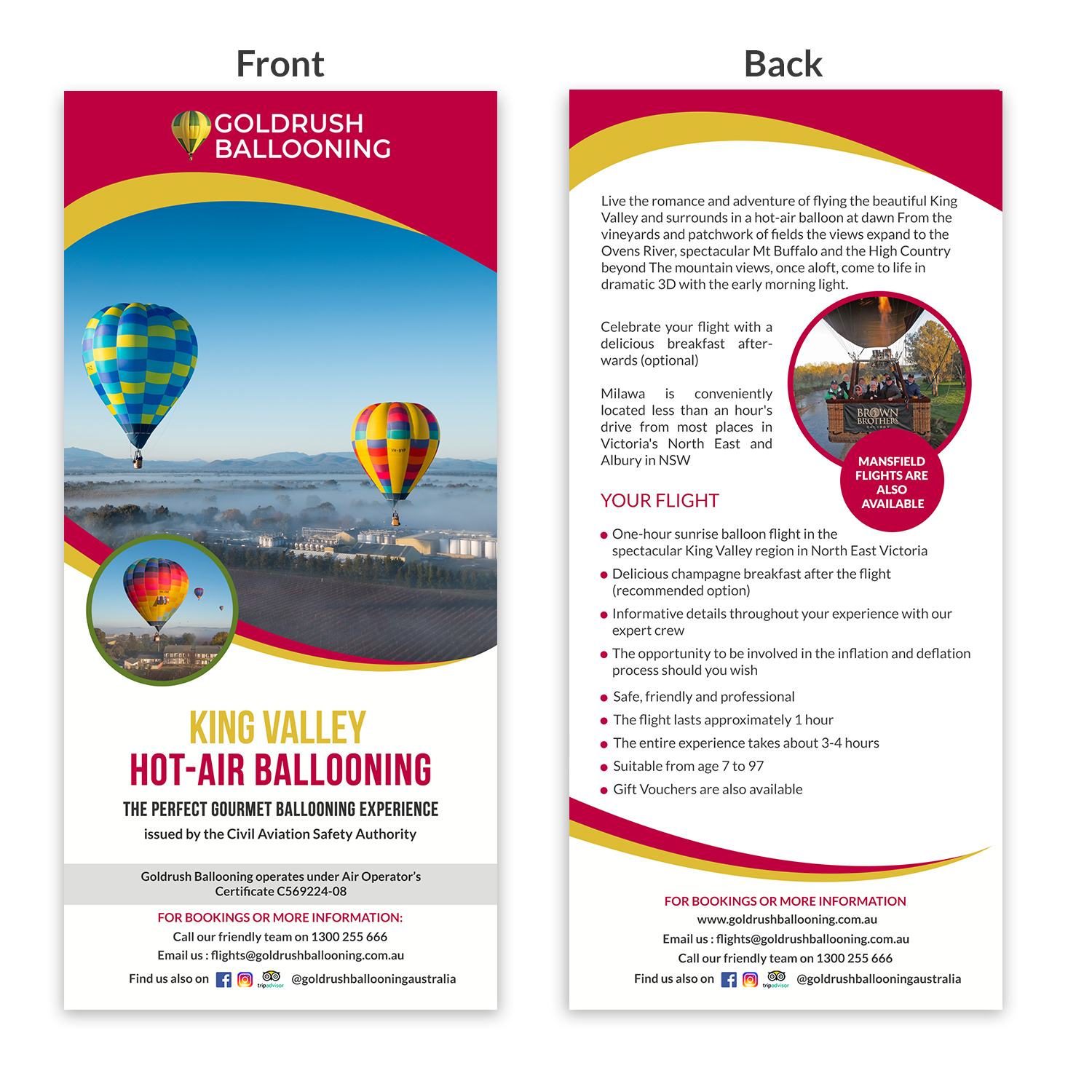 Diseño de Flyer por debdesign para Goldrush Ballooning | Diseño #19769787