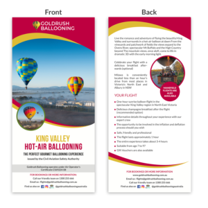 Diseño de Flyer por debdesign para Goldrush Ballooning | Diseño: #19769787