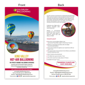 Diseño de Flyer por debdesign para Goldrush Ballooning | Diseño: #19823878