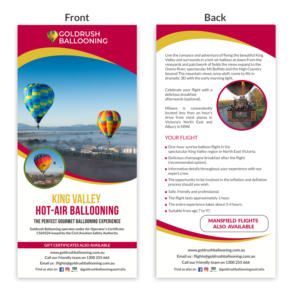 Diseño de Flyer por debdesign para Goldrush Ballooning | Diseño: #19875922