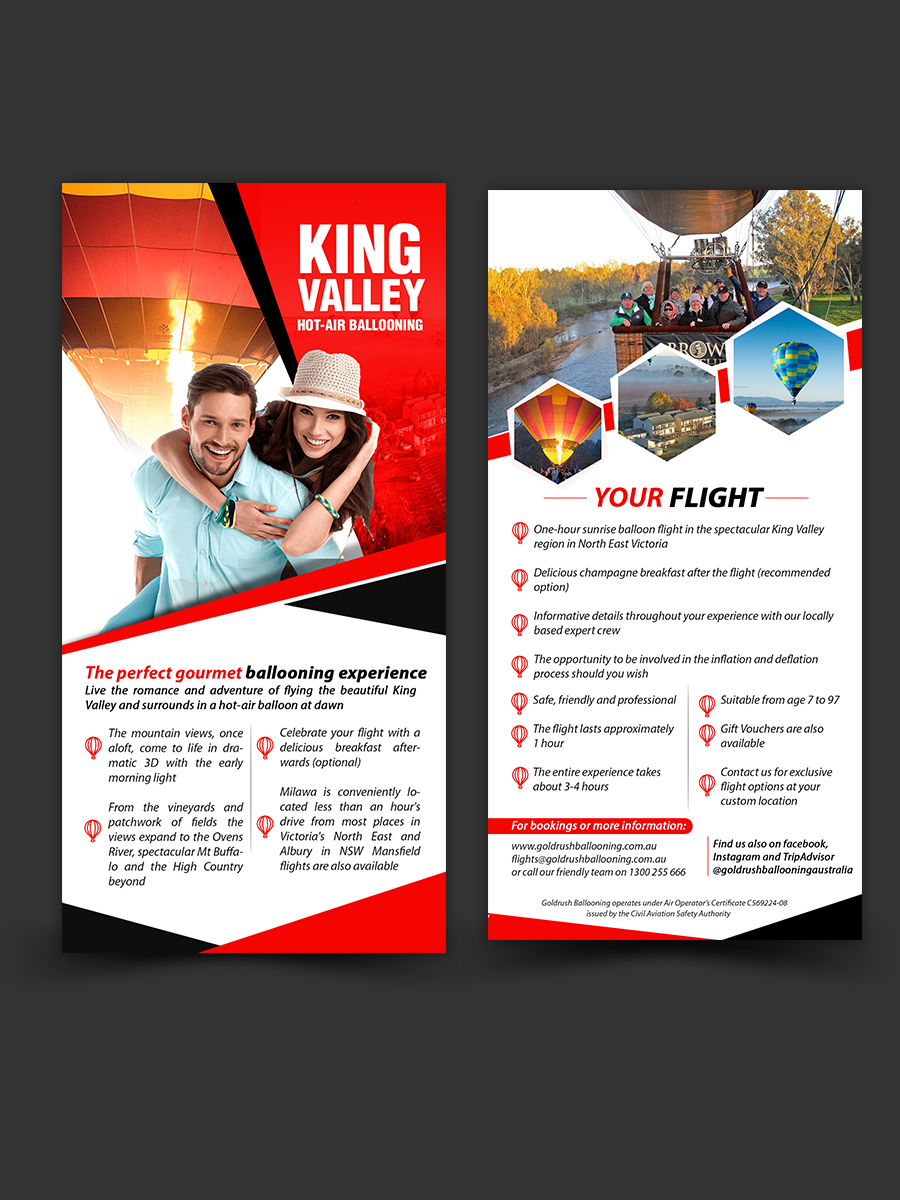 Flyer-Design von LAXMI DESIGNHUB für Goldrush Ballooning | Design #19629476
