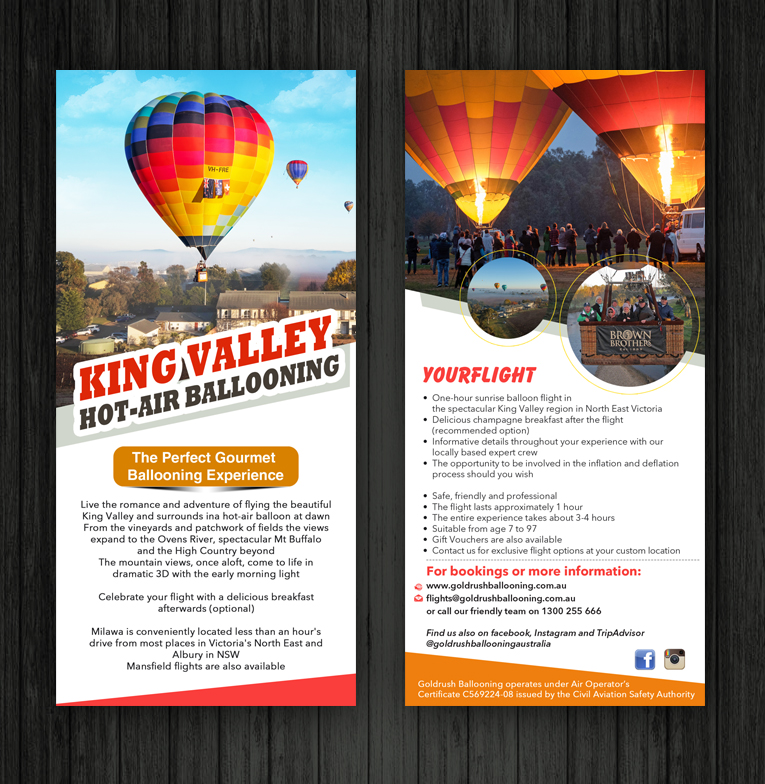 Flyer Design by arkedia for Goldrush Ballooning | Design #19618400