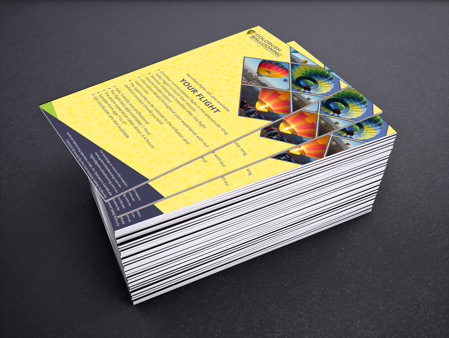 Flyer Design by Kingdom Vision for Goldrush Ballooning | Design #19650444