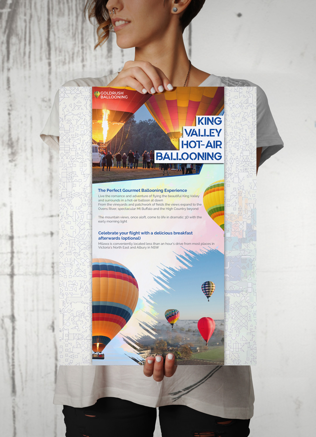Flyer Design by Kingdom Vision for Goldrush Ballooning | Design #19666628