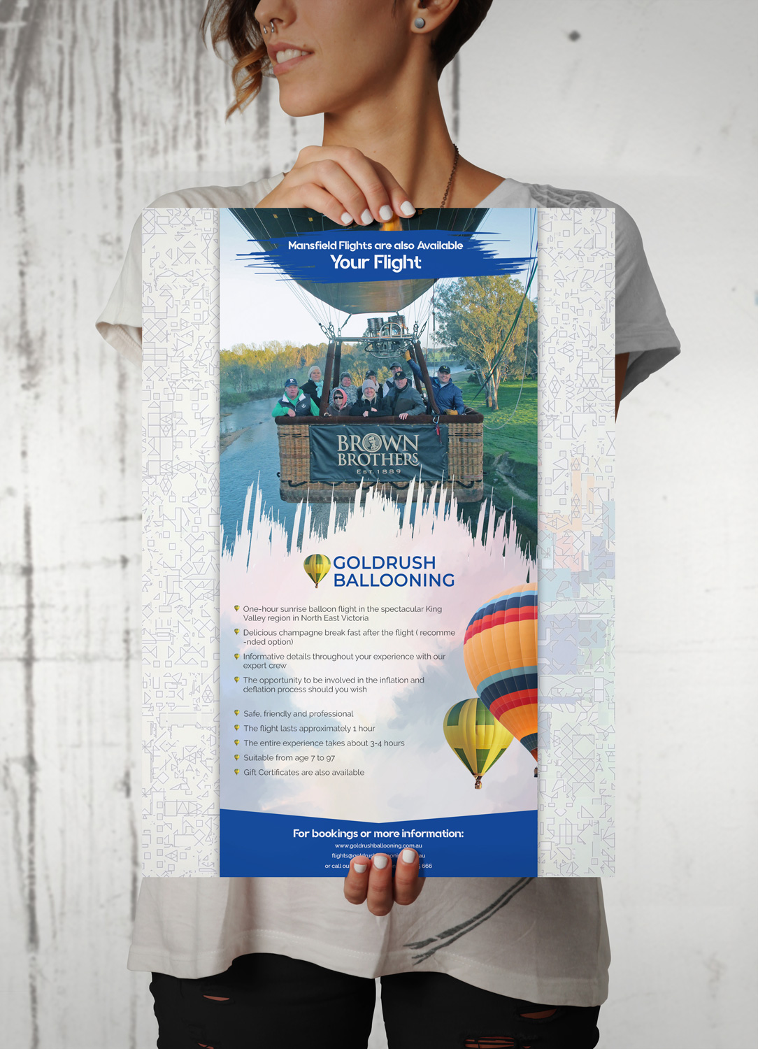 Flyer Design by Kingdom Vision for Goldrush Ballooning | Design #19666629