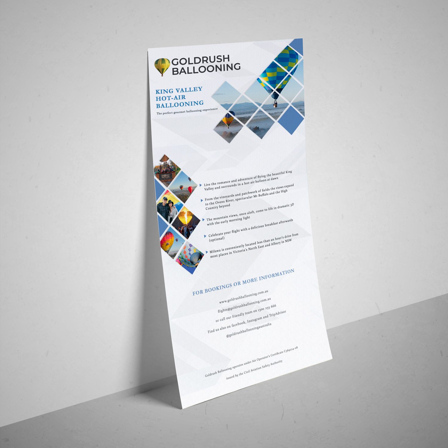 Flyer Design by Kingdom Vision for Goldrush Ballooning | Design #19668704