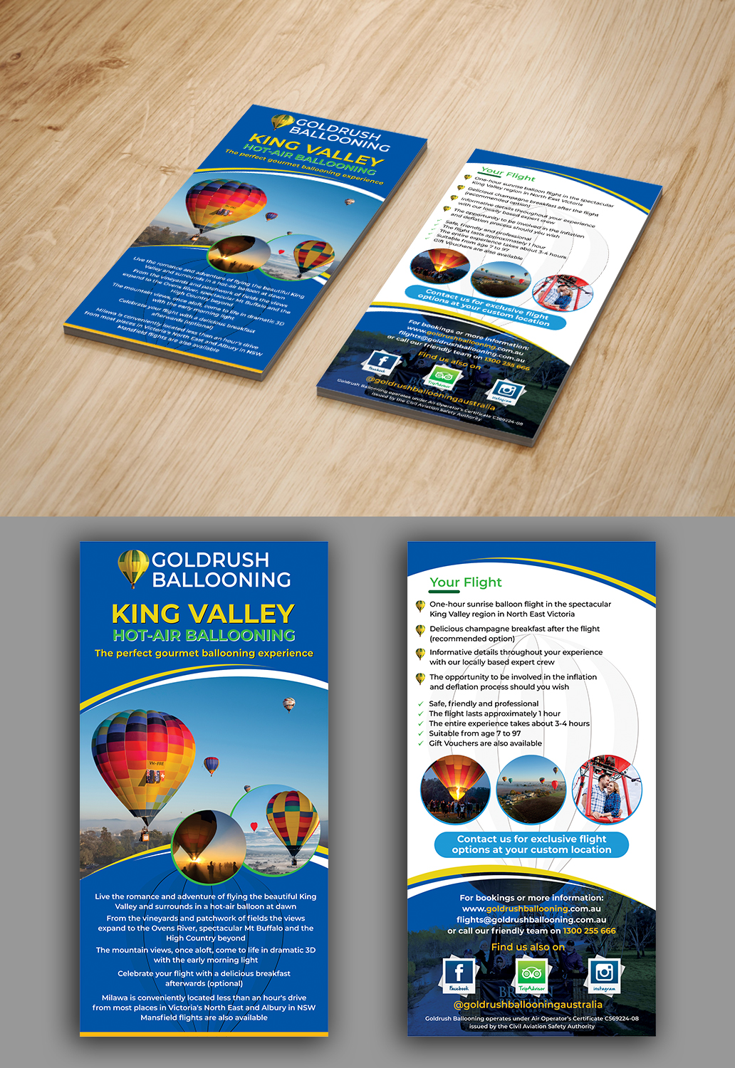 Diseño de Flyer por ecorokerz para Goldrush Ballooning | Diseño #19617486