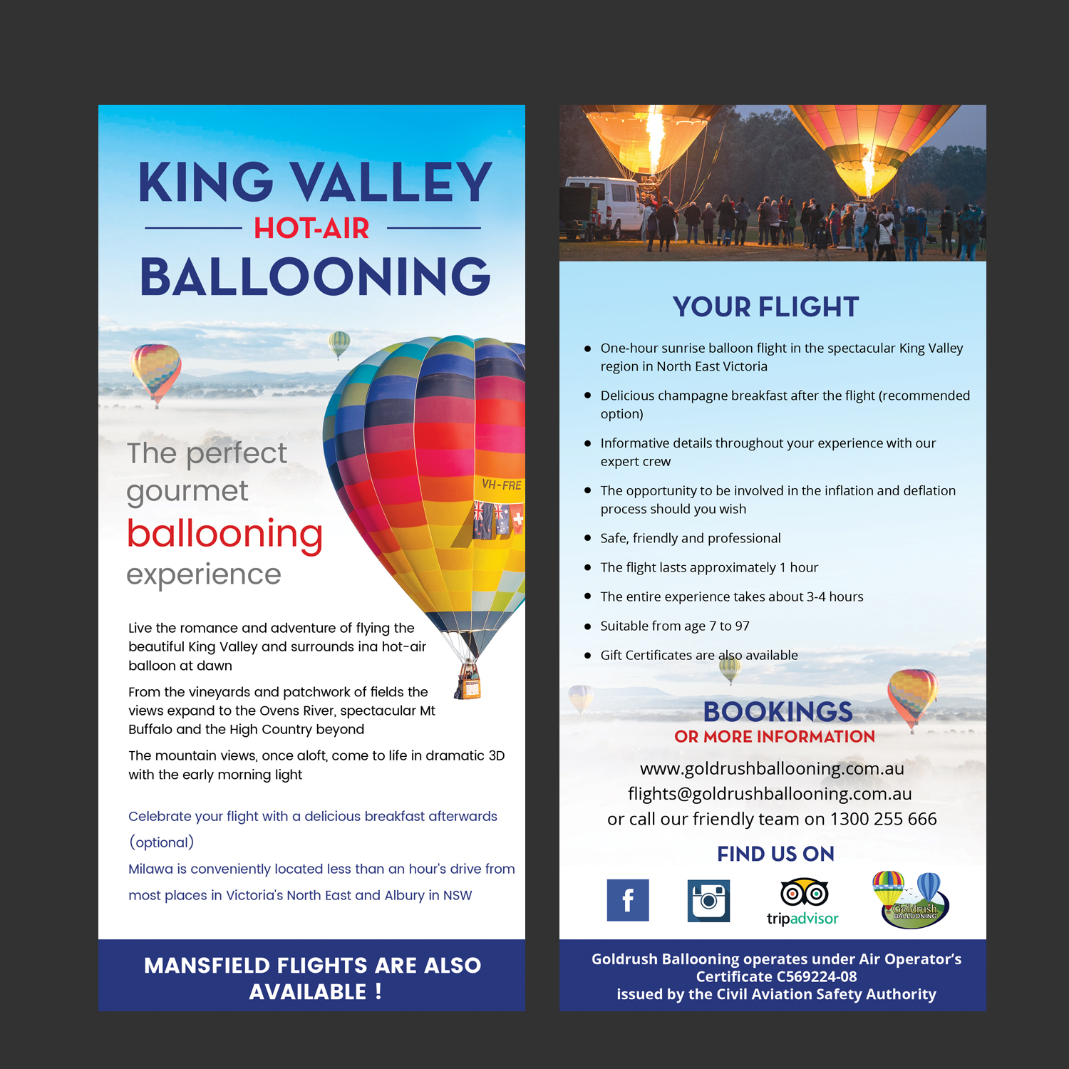 Design de Flyer par Gemini Geeks pour Goldrush Ballooning | Design #19663630