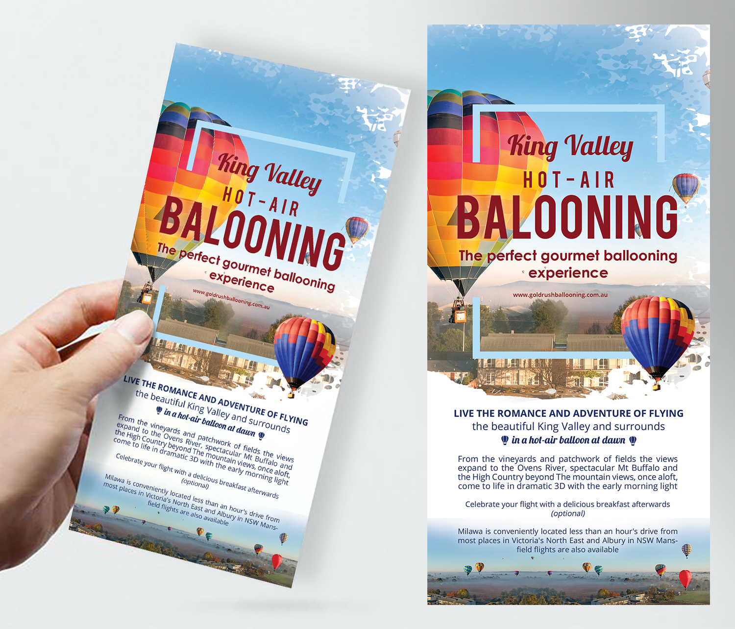 Flyer-Design von Navisol Creatives für Goldrush Ballooning | Design #19612621