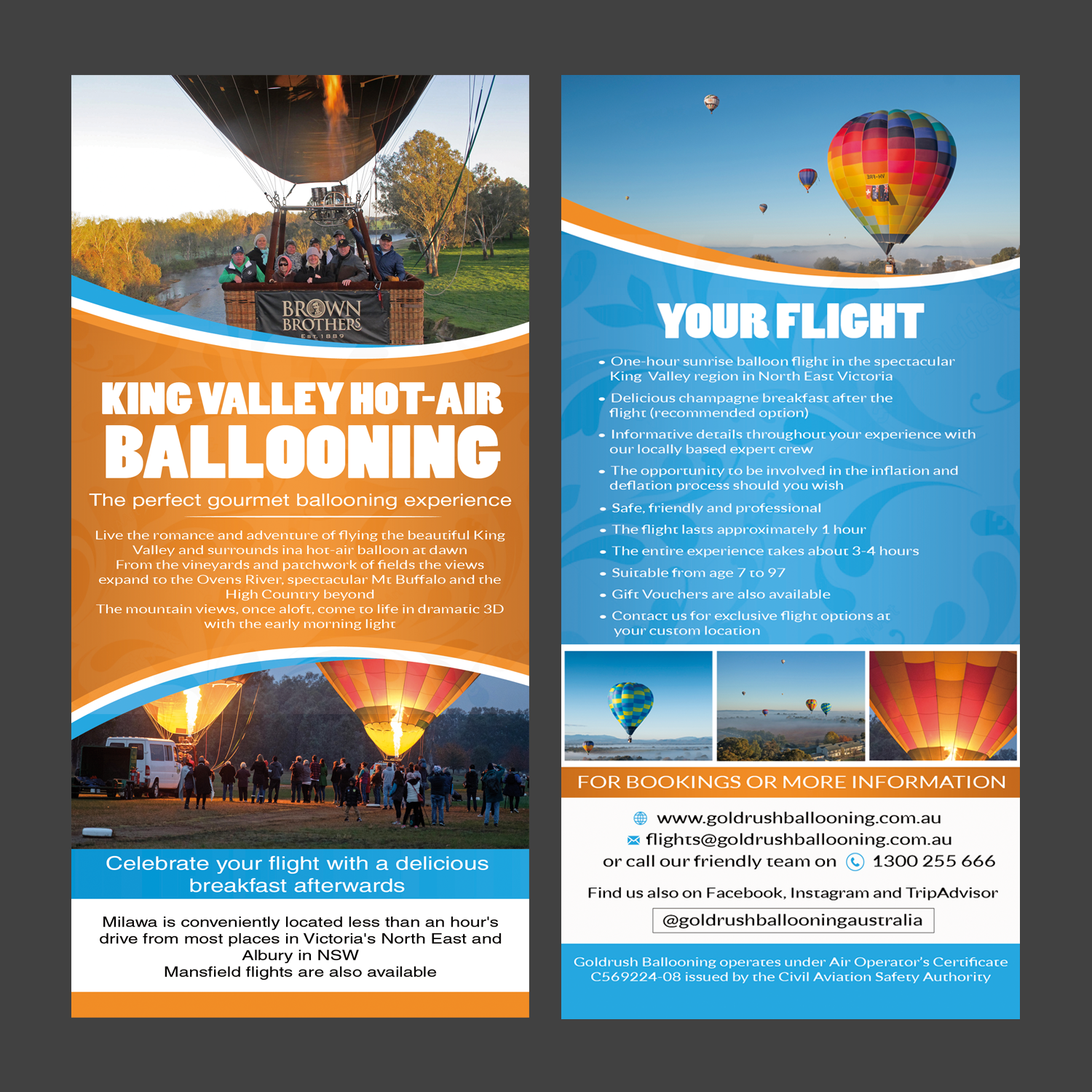 Flyer Design by Schöpfer for Goldrush Ballooning | Design #19622421