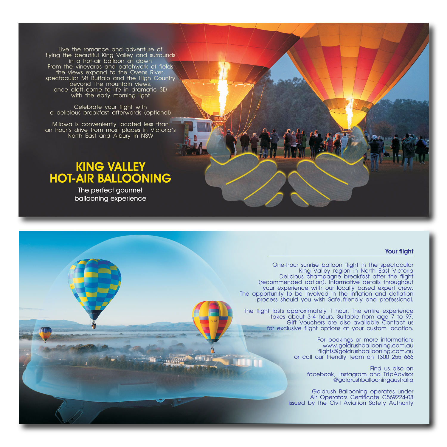 Flyer Design by ashokbhaskar.ba for Goldrush Ballooning | Design #19648446