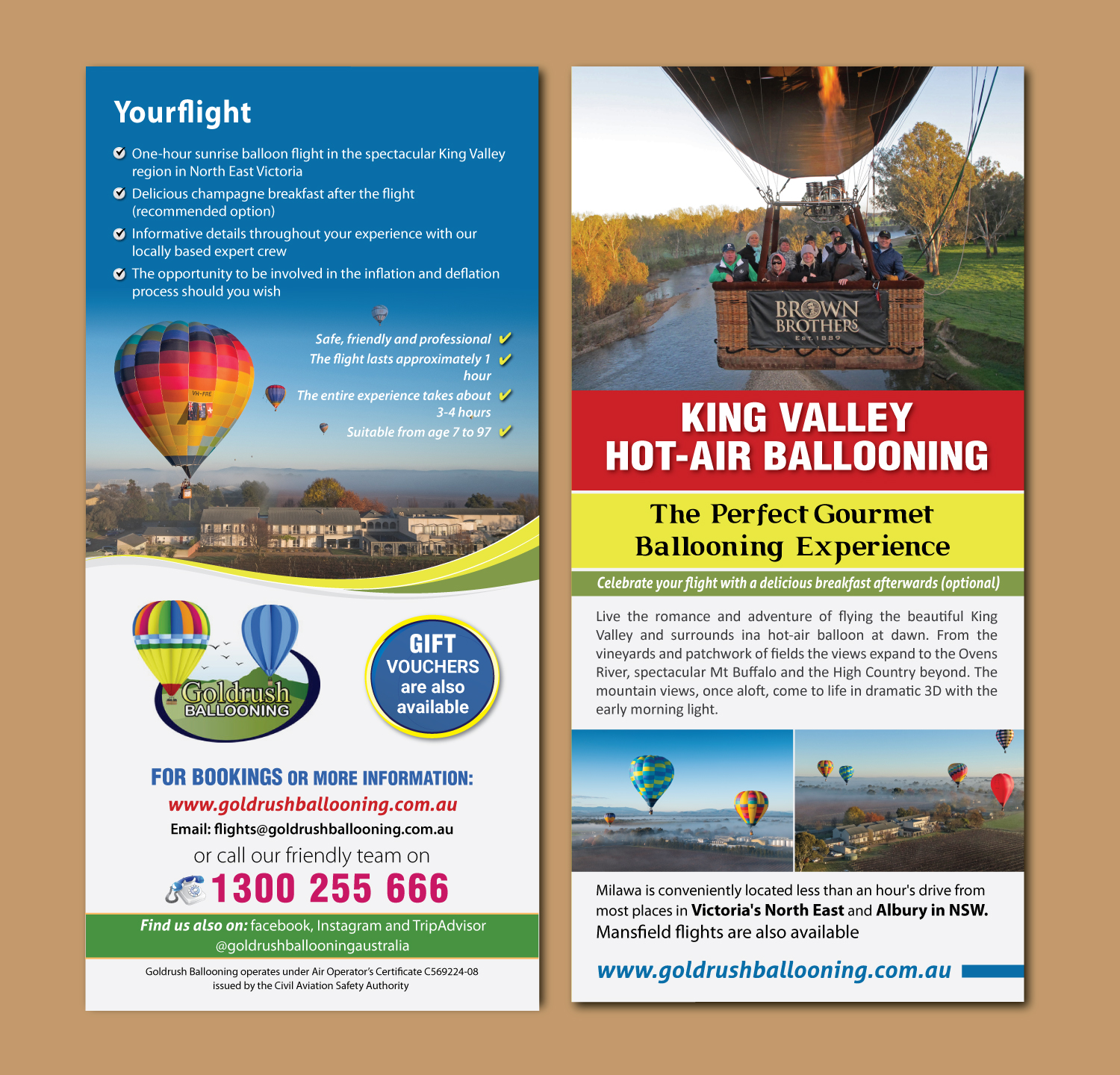 Design de Flyer par meet007 pour Goldrush Ballooning | Design #19611413