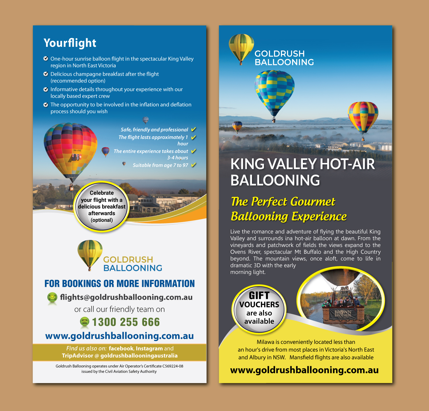 Diseño de Flyer por meet007 para Goldrush Ballooning | Diseño #19619439