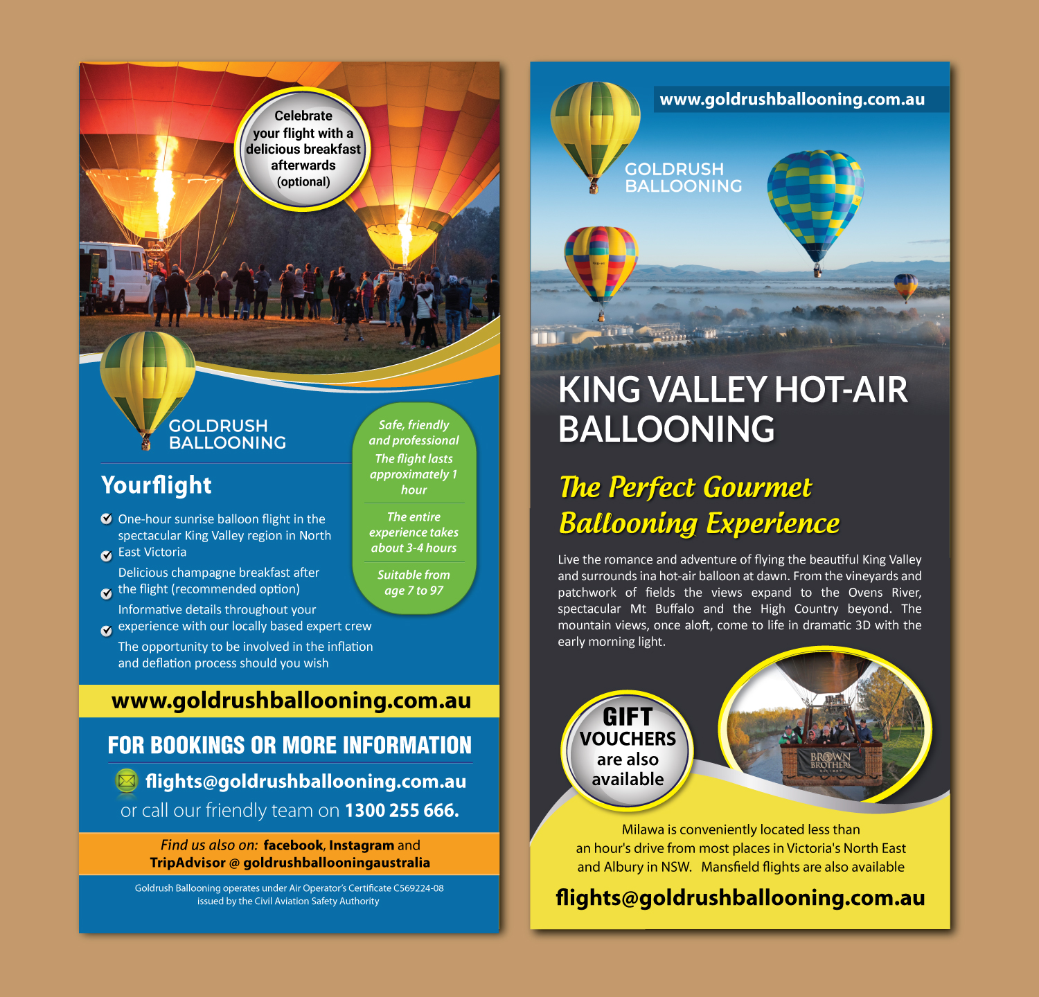 Flyer Design by meet007 for Goldrush Ballooning | Design #19619993