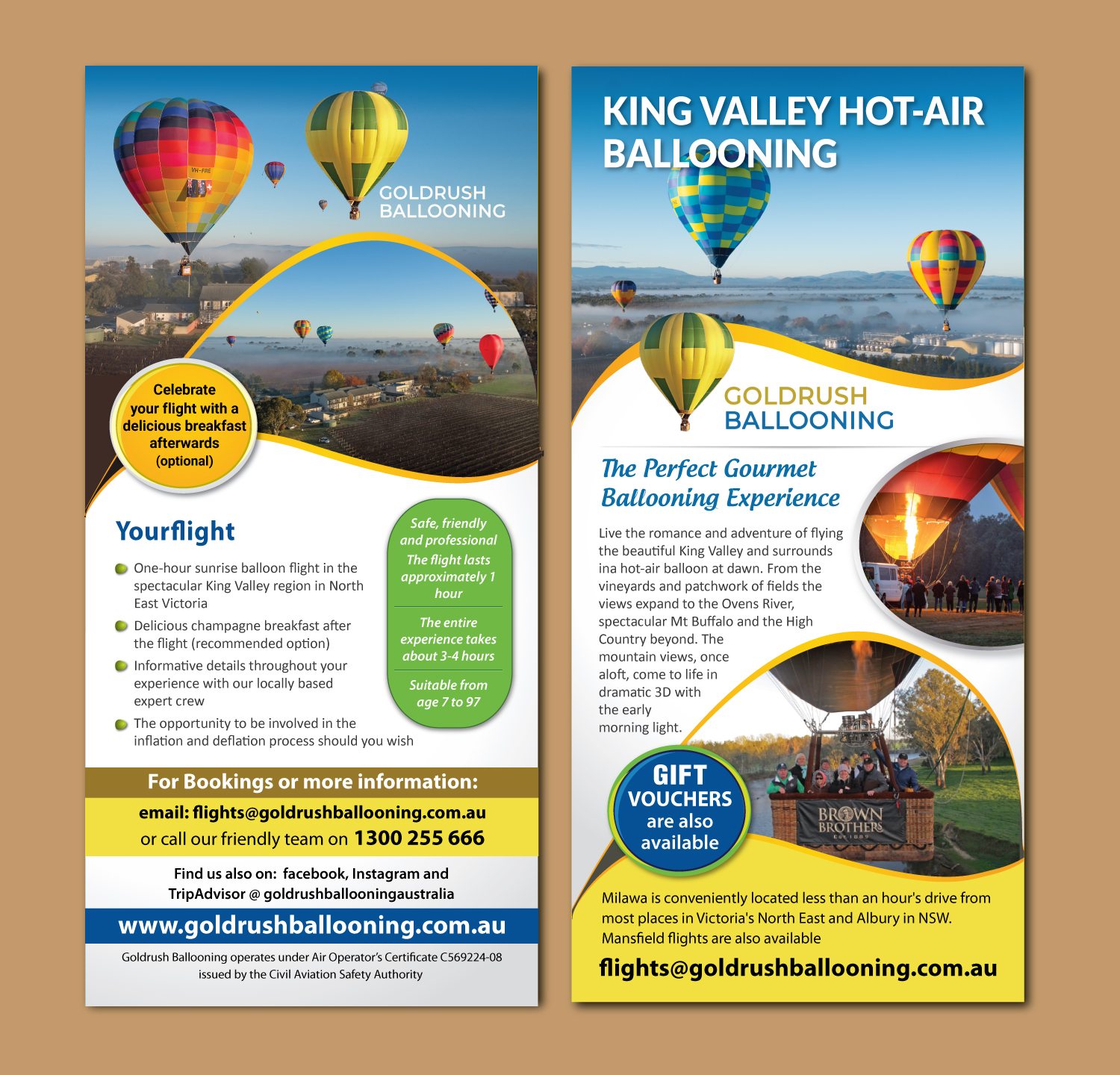 Design de Flyer par meet007 pour Goldrush Ballooning | Design #19620997