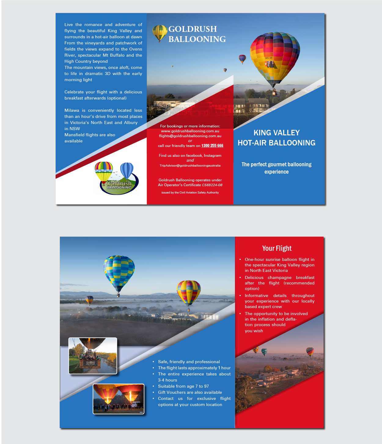 Design de Flyer par Shaza Albero pour Goldrush Ballooning | Design #19669795