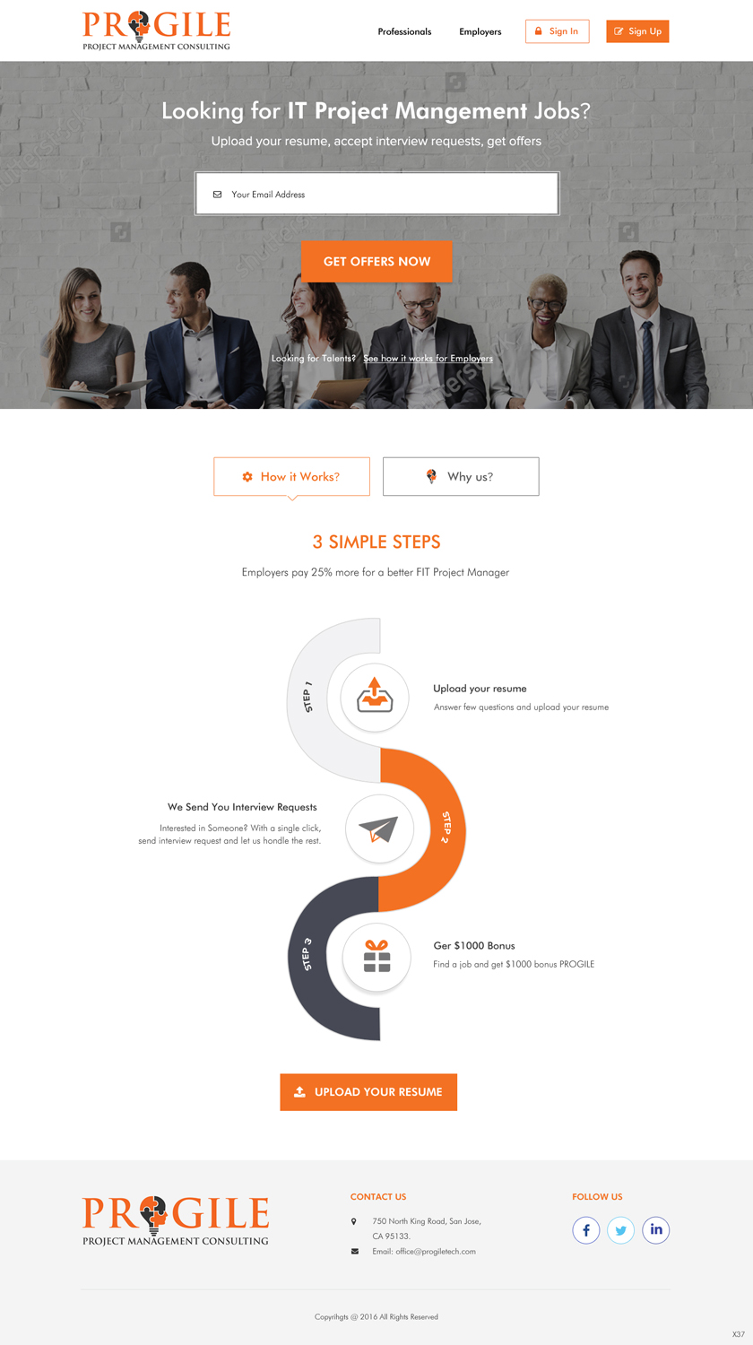 Professional, Upmarket, Management Consulting Web Design for PROGILE ...