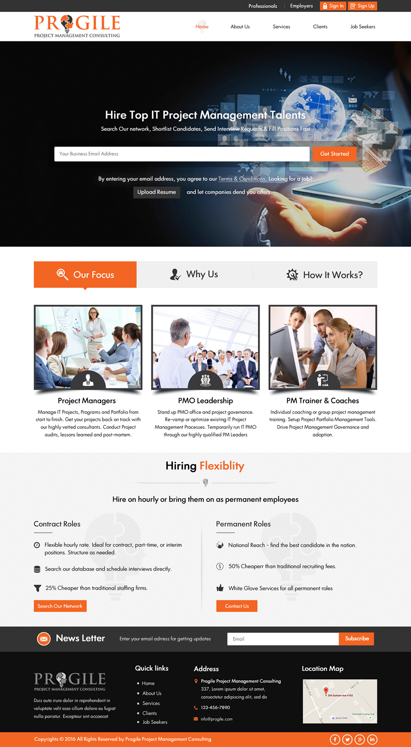 Professional, Upmarket, Management Consulting Web Design for PROGILE ...