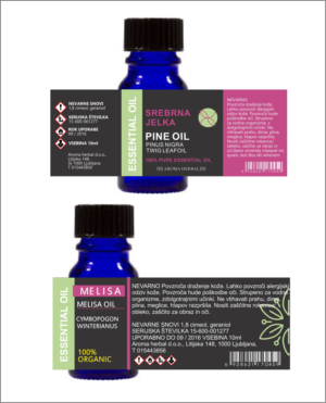 Labels for essential oils small botlles | Design Emballage par fumbh.designs