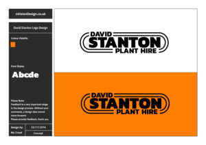 Logo Design by nvisiondesign.co.uk for David Stanton Plant Hire | Design: #12777386