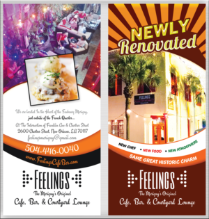 Flyer Design by UrbainFX for The New Feelings Marigny Cafe, Bar & Courtyard Lounge | Design: #12846958