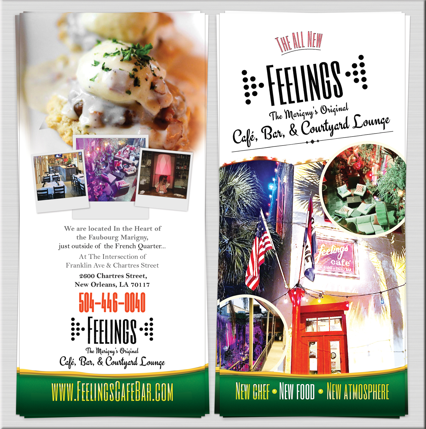 Flyer Design by UrbainFX for The New Feelings Marigny Cafe, Bar & Courtyard Lounge | Design #12884396