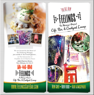 Flyer Design by UrbainFX for The New Feelings Marigny Cafe, Bar & Courtyard Lounge | Design: #12884396