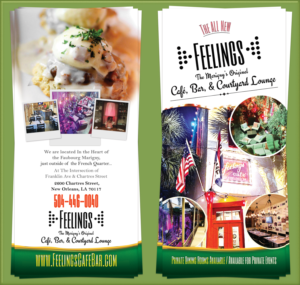 Flyer Design by UrbainFX for The New Feelings Marigny Cafe, Bar & Courtyard Lounge | Design: #12901200
