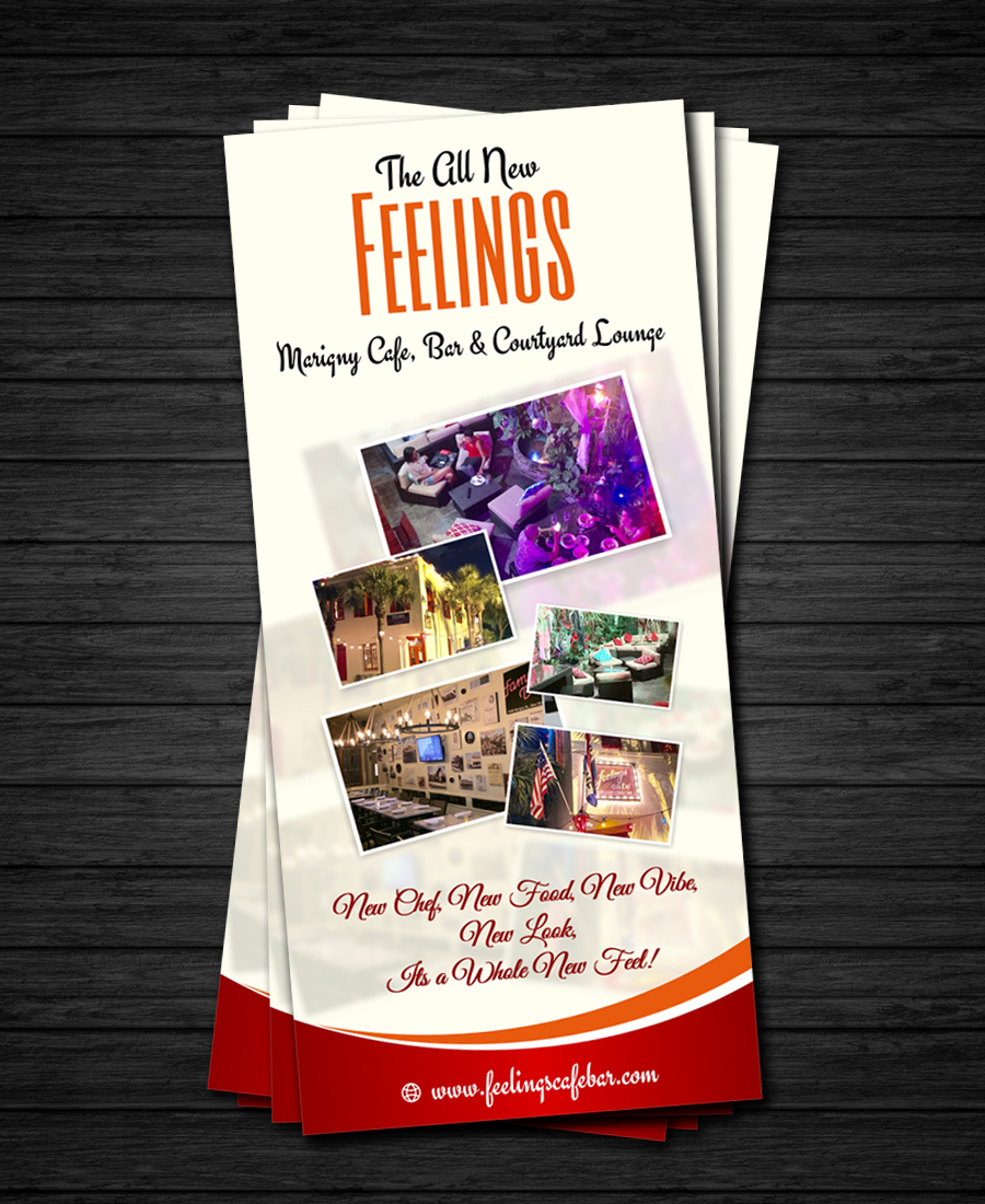 Flyer-Design von ecorokerz für The New Feelings Marigny Cafe, Bar & Courtyard Lounge | Design #12855966