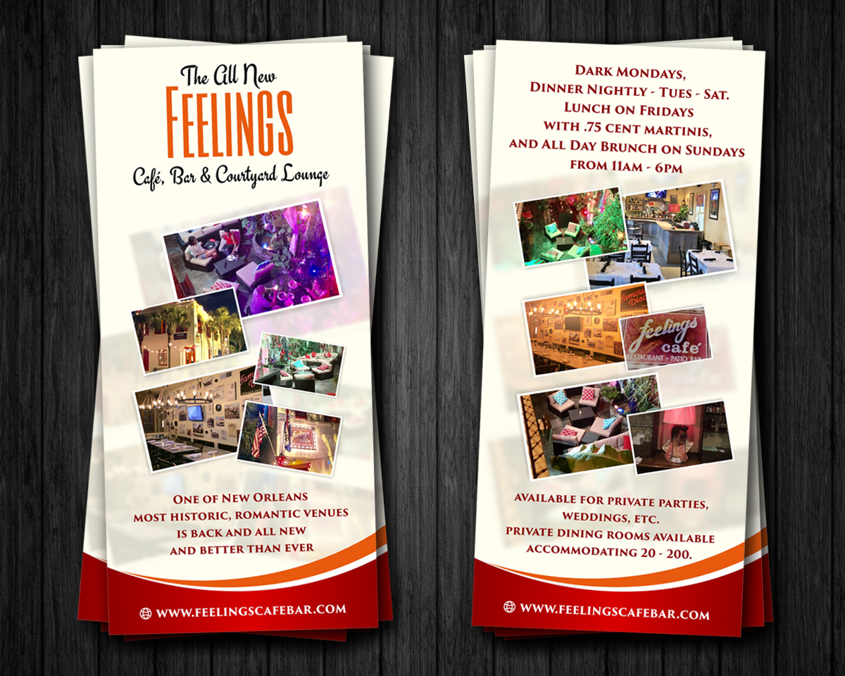 Flyer Design by ecorokerz for The New Feelings Marigny Cafe, Bar & Courtyard Lounge | Design #12881097