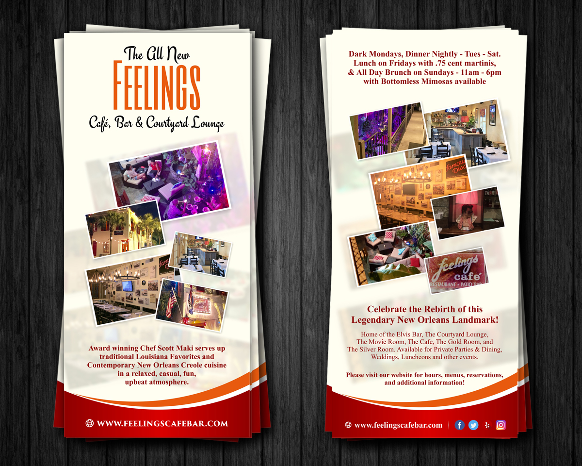 Flyer Design by ecorokerz for The New Feelings Marigny Cafe, Bar & Courtyard Lounge | Design #13057032